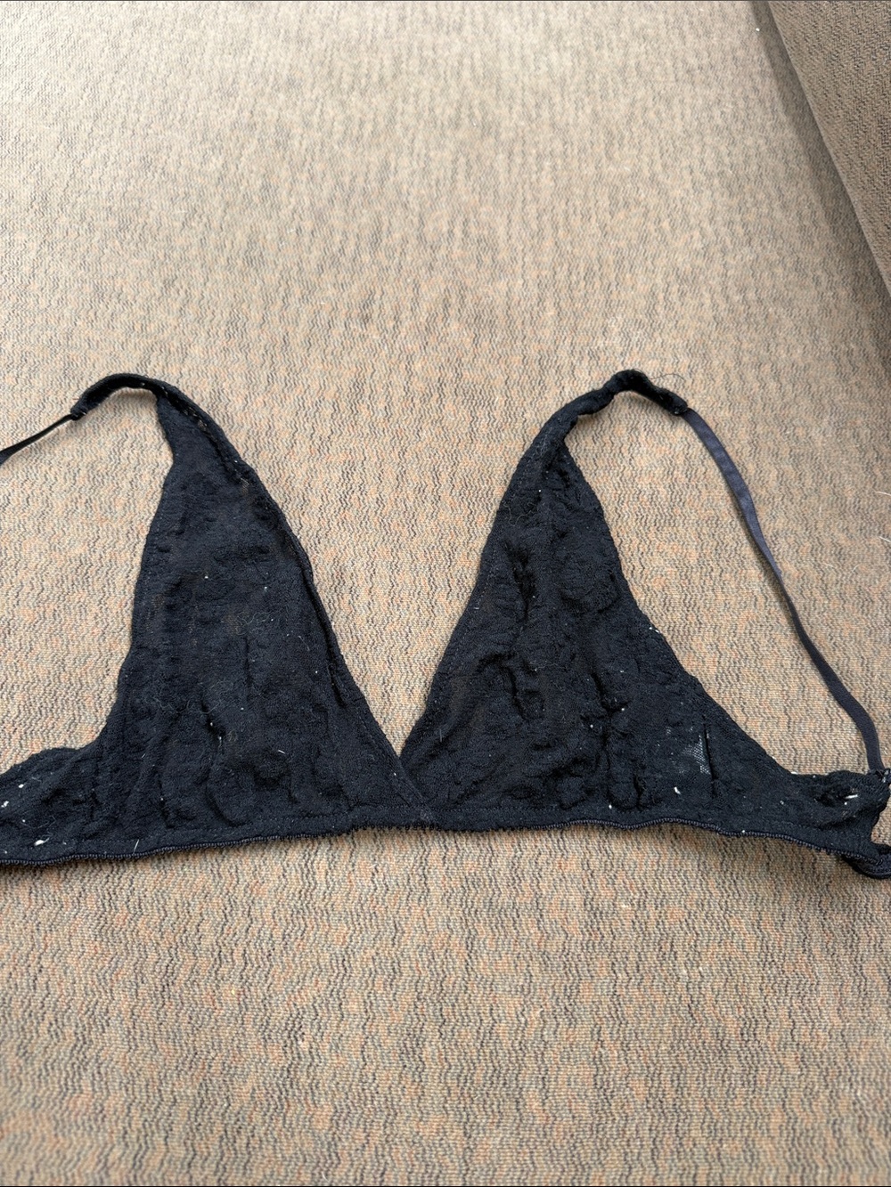 Black Lace Triangle Bralette - Women Intimates & Sleepwear